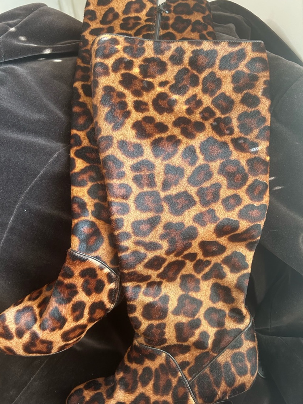 Max de Carlo Brown Leopard Haircalf Leather Heel